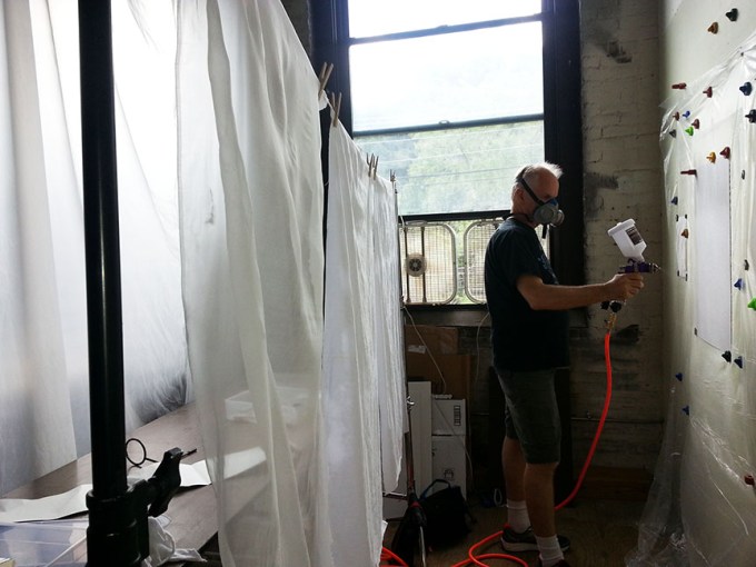 Steve Spraying inkAid